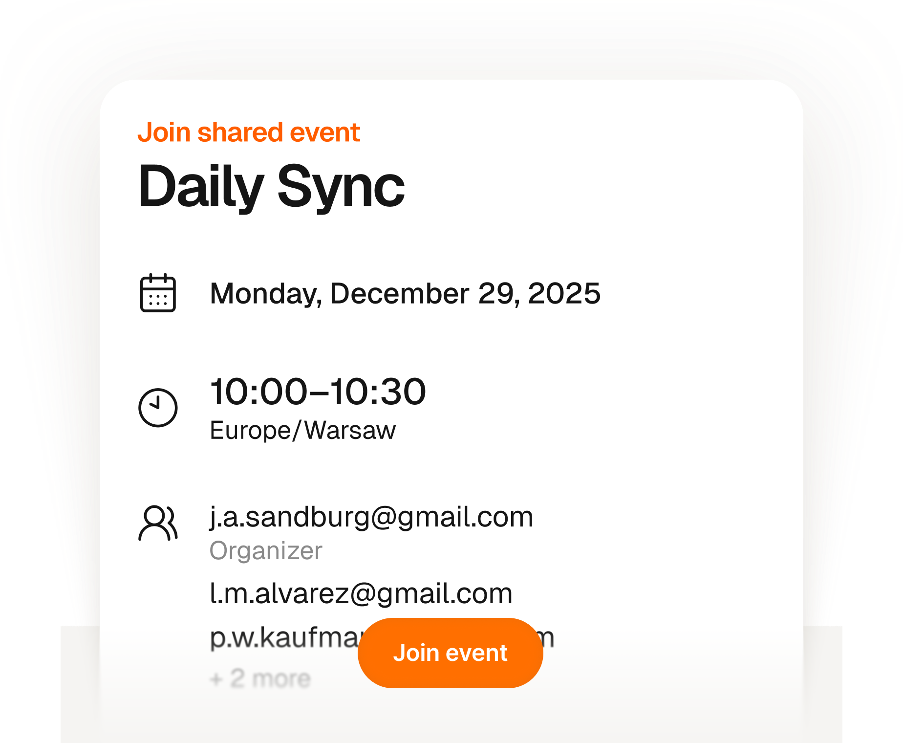 Your guests join in seconds — no account, no app, no confusion.