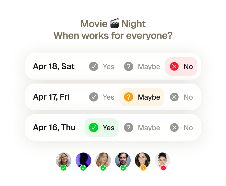 Find a time that works for everyone.